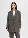 Selected Femme Hera Herringbone Jacket - Dark Grey