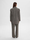 Selected Femme Hera Herringbone Jacket - Dark Grey