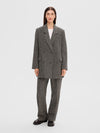 Selected Femme Hera Herringbone Jacket - Dark Grey