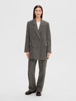 Selected Femme Hera Herringbone Jacket - Dark Grey