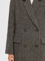 Selected Femme Hera Herringbone Jacket - Dark Grey