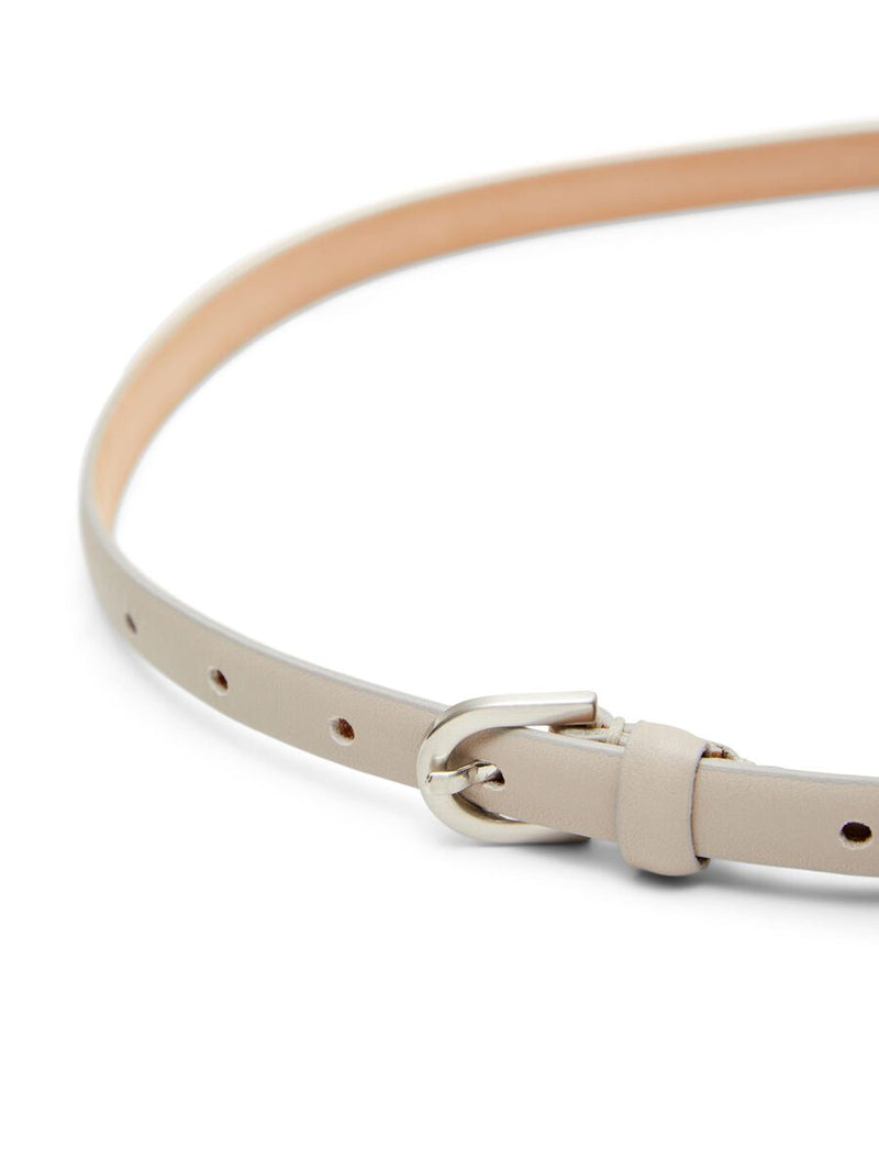 Selected Femme Barba Slim Leather Belt - Humus