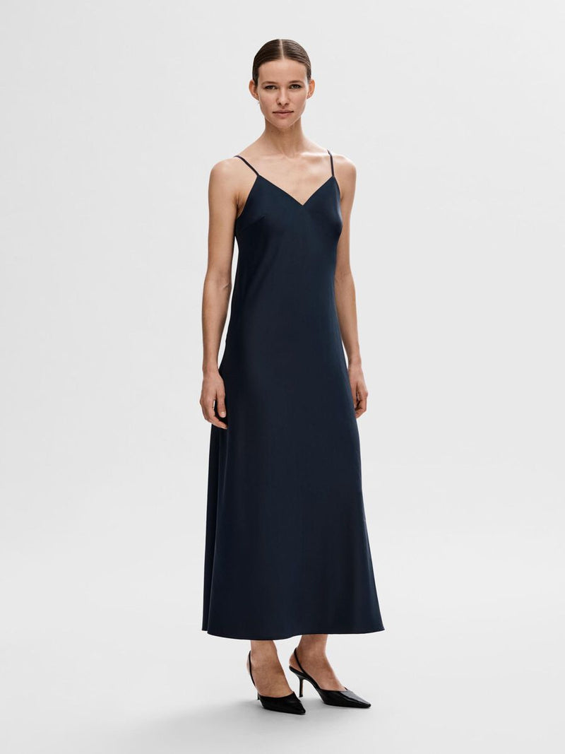 Selected Femme Lena Slip Maxi Dress - Dark Sapphire