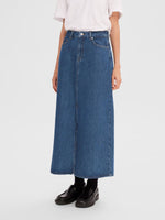 Selected Femme Esther Denim Midi Skirt