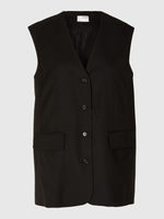 Selected Femme Mika Oversized Waistcoat - Black