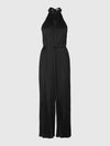 Selected Femme Zenia Plisse Pleated  Jumpsuit - Black
