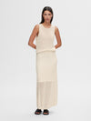 Selected Femme Agny Knitted Maxi Skirt - Birch