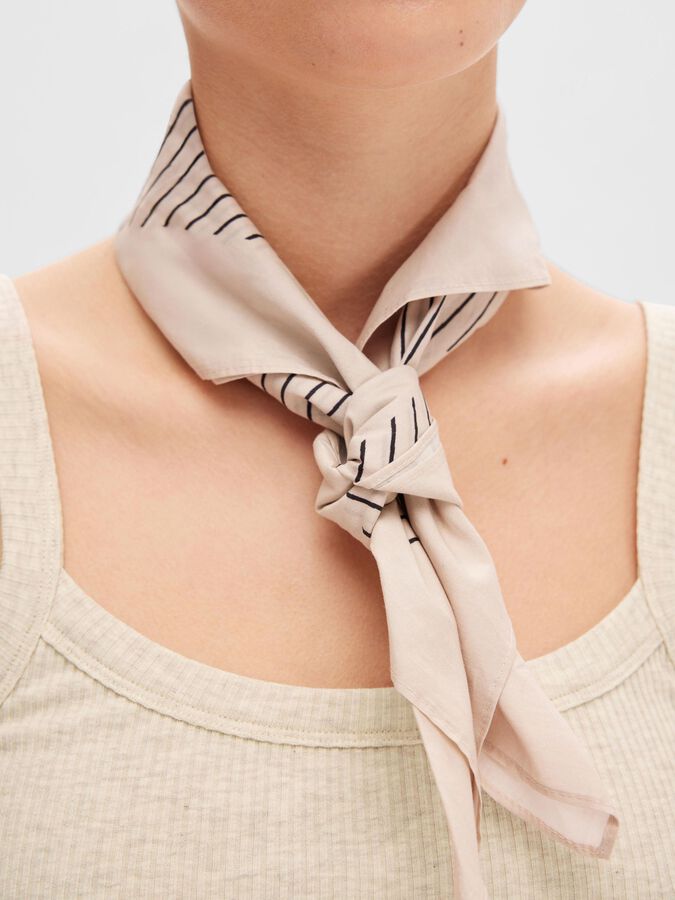 Selected Femme Mio Cotton Neck Scarf - Sandshell
