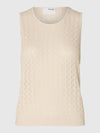 Selected Femme Agny Sleeveless Knitted Top - Birch