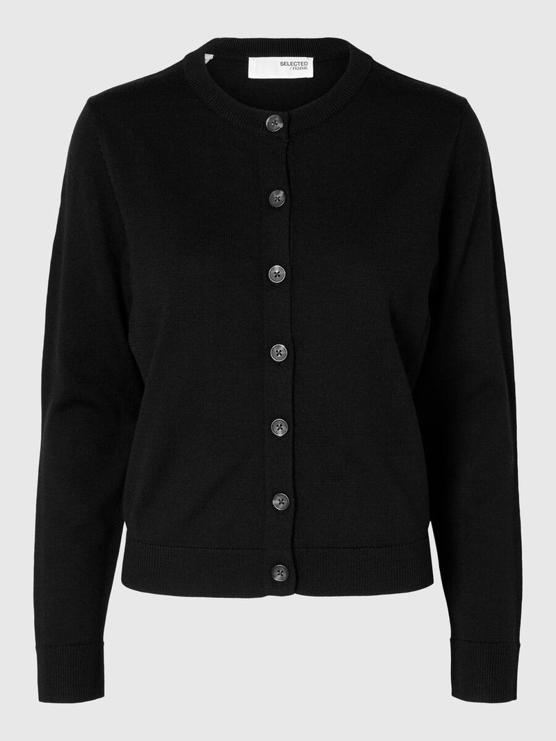 Selected Femme Hella Knit Cardigan - Black