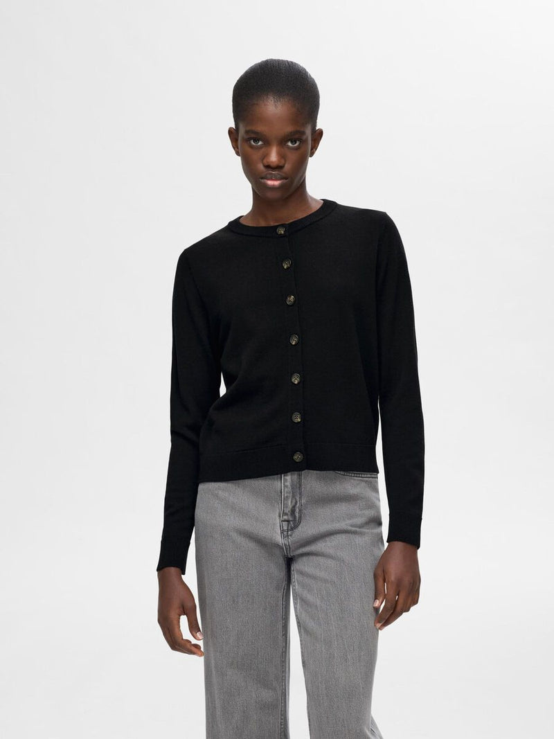Selected Femme Hella Knit Cardigan - Black