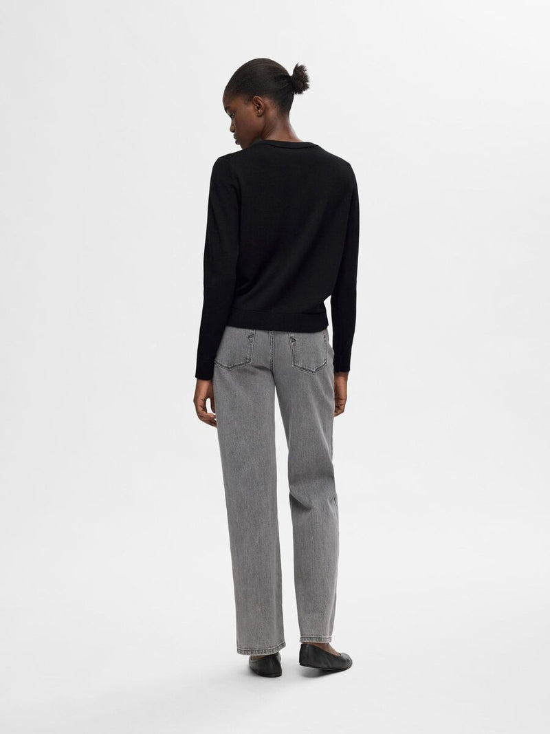 Selected Femme Hella Knit Cardigan - Black