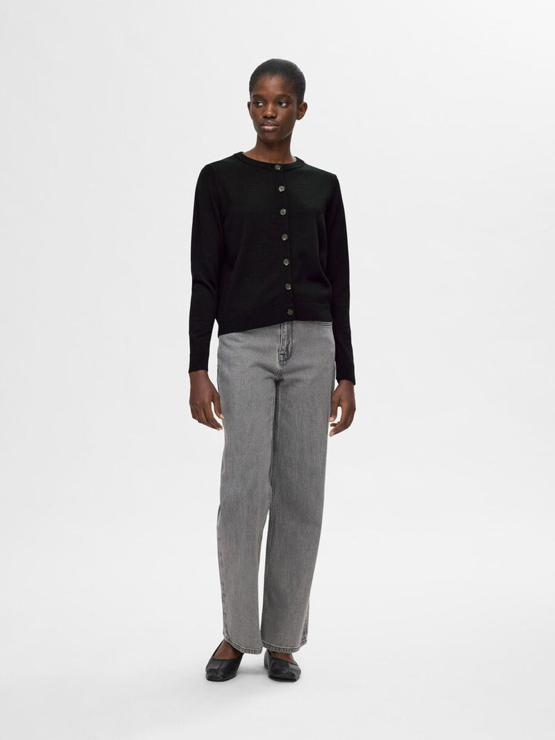 Selected Femme Hella Knit Cardigan - Black