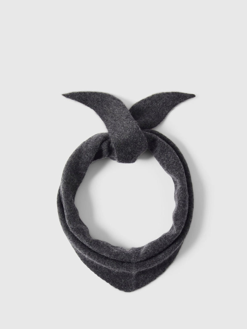 Selected Femme Maria Narrow Cashmere Scarf - Dark Grey Melange