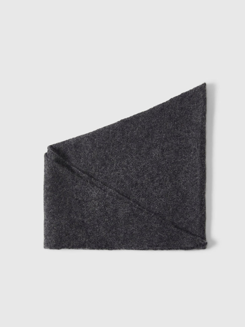 Selected Femme Maria Narrow Cashmere Scarf - Dark Grey Melange