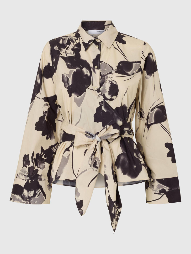 Selected Femme Aviana Long Sleeve Blouse - Birch