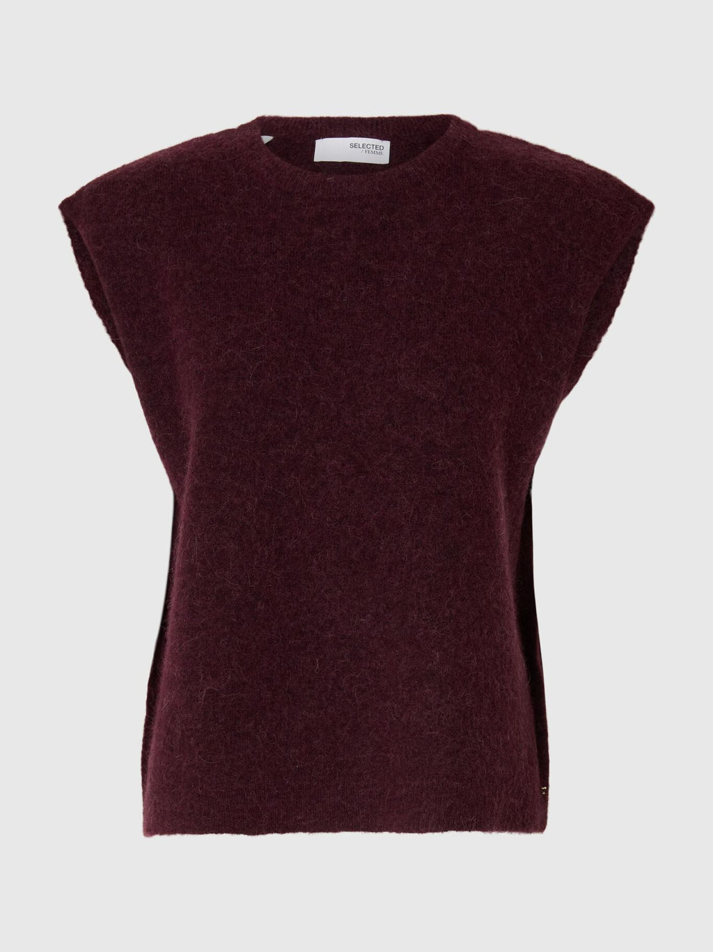 Selected Femme Lulu Knitted Vest - Fig