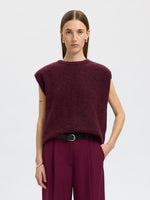 Selected Femme Lulu Knitted Vest - Fig