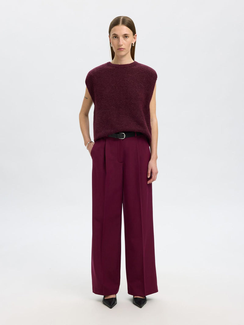 Selected Femme Lulu Knitted Vest - Fig