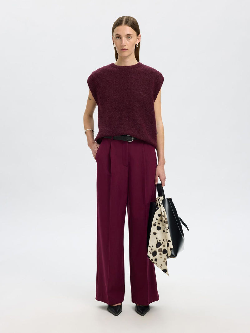 Selected Femme Lulu Knitted Vest - Fig
