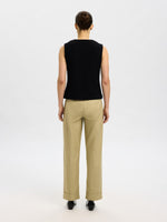 Selected Femme Darla Wool Knit Button Vest - Black