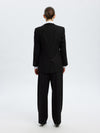 Selected Femme Malia Manteco Blazer - Black Pinstripe