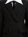 Selected Femme Malia Manteco Blazer - Black Pinstripe