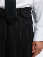 Selected Femme Malia Mentaco Trousers - Black Pinstripe