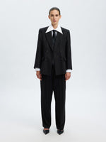 Selected Femme Malia Mentaco Trousers - Black Pinstripe