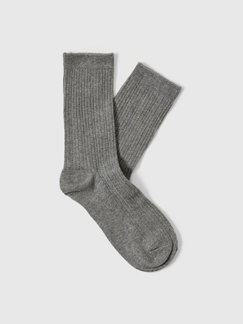 Selected Femme Diana Sock  - Medium Grey Melange