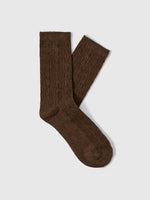 Selected Femme Ditte Cable Knit Sock - Delicioso