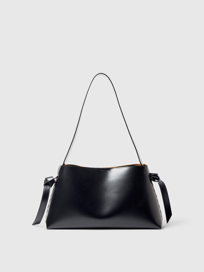 Selected Femme Stella  Premium Leather Medium  Bag - Black