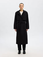 Selected Femme Aline Tech Trenchcoat - Black