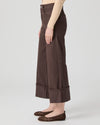 Paige Sasha Ankle Wide Cuff Jean - Rich Chocolate