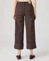 Paige Sasha Ankle Wide Cuff Jean - Rich Chocolate