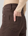 Paige Sasha Ankle Wide Cuff Jean - Rich Chocolate