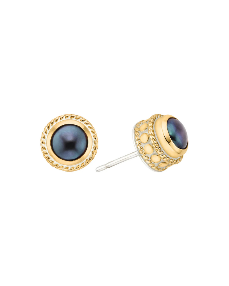 Anna Beck Blue Pearl Stud Earrings