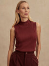 Varley Anastasia Rib Knit Tank - New Maroon