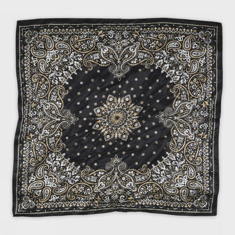 Sneakyfox Patsy Silk Scarf -  Black