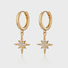 Scream Pretty Starburst Hoop Earrings - Gold