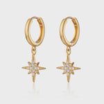 Scream Pretty Starburst Hoop Earrings - Gold