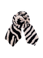 Black Colour Zebra Soft Winter Scarf - Available in Two Colours