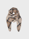 Black Colour Leoni Chequered Scarf - Cream