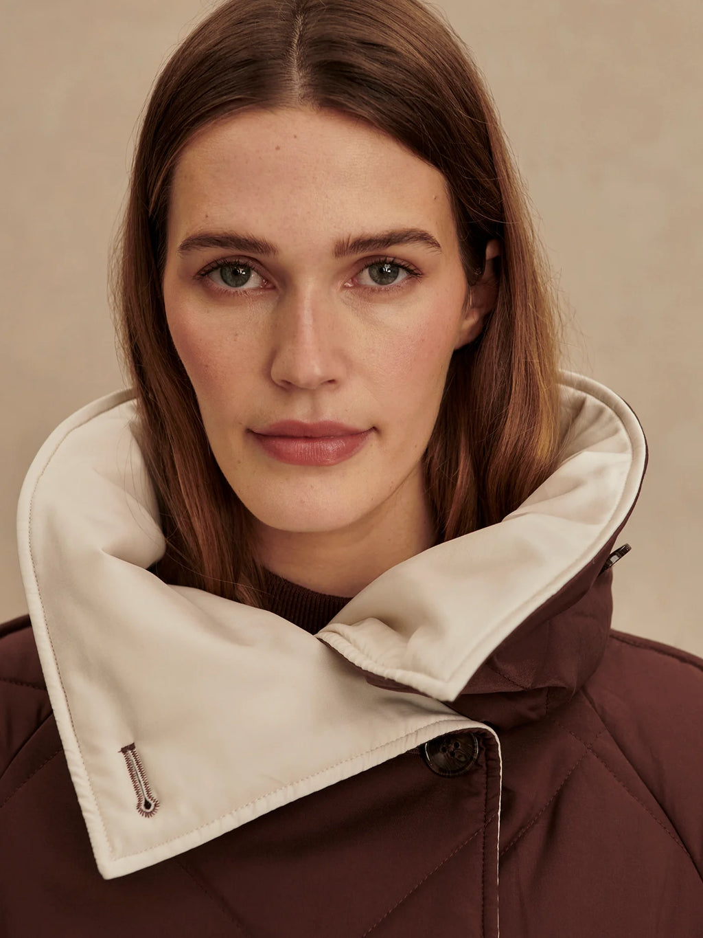 Varley Annalise Reversible Wrap Coat - Deep Mahogany