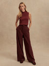 Varley Anastasia Rib Knit Tank - New Maroon