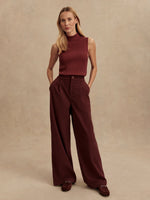 Varley Anastasia Rib Knit Tank - New Maroon