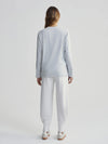 Varley Leah Long Sleeve Boyfriend Tee - Light Grey Marl