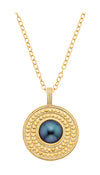 Anna Beck Blue Pearl Pendant - Gold
