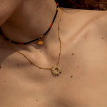 Mishky Fringe Sun Small Necklace - Ivory/Gold