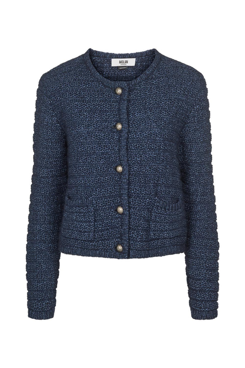 Moliin Regina Knitted Jacket - Evening Blue